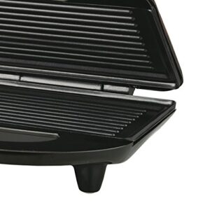 Brentwood Panini Press and Sandwich Maker Non-Stick, 9.75" x 9.75" x 3.75", Black