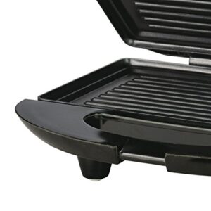 Brentwood Panini Press and Sandwich Maker Non-Stick, 9.75" x 9.75" x 3.75", Black