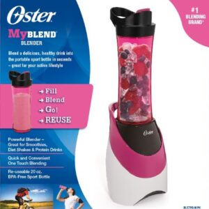 Oster BLSTPB-WPK My Blend 250-Watt Blender with Travel Sport Bottle, Pink