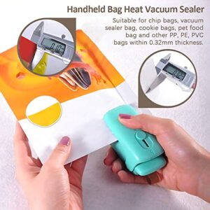 Ailgely Mini Bag Sealer, Handheld Heat Vacuum Sealer, 2 in 1 Heat Sealer and Cutter with Lanyard, for Snack Plastic Fresh Bags Cookies - Battery Not Included