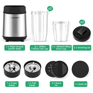 Bullet Blender Smoothie Maker 900W with To-Go Cups, Smoothie Blender, Upgrade 6-Point Blade, Smoothie Blender, Shake Blender Combo for Frozen Drink