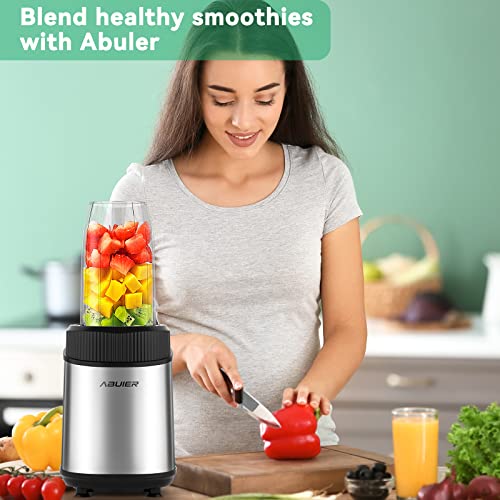 Bullet Blender Smoothie Maker 900W with To-Go Cups, Smoothie Blender, Upgrade 6-Point Blade, Smoothie Blender, Shake Blender Combo for Frozen Drink