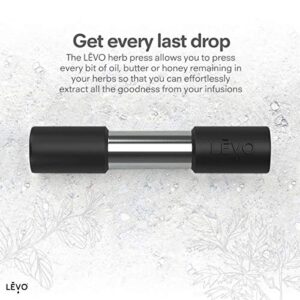 LĒVO Herb Press - Stainless Steel and Silicone Herb Press - Accessory for LĒVO I & LĒVO II - Extract Every Drop of Your LĒVO Herbal Infusions