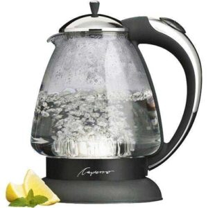 capresso 259 water kettle, 10″ x 8.25″ x 6.25″, polished chrome