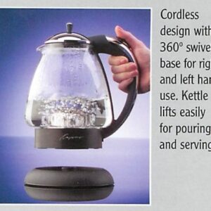 Capresso 259 Water Kettle, 10" x 8.25" x 6.25", Polished Chrome