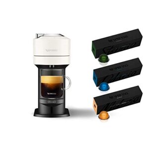nespresso vertuo next coffee and espresso machine by de’longhi, white, compact, one touch to brew, single-serve coffee maker and espresso machine