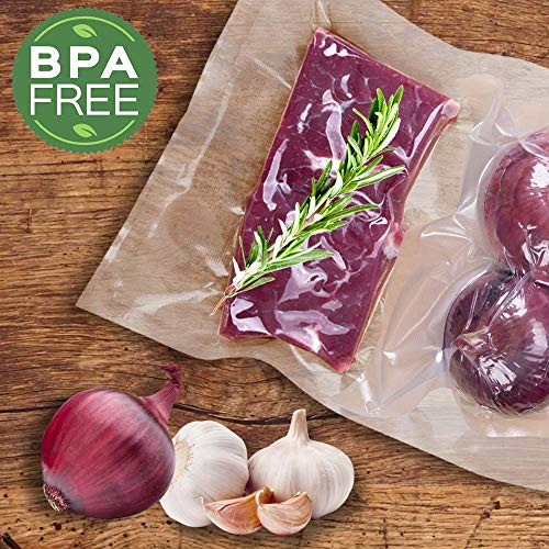 MakMeFre 200 Pint Size 6"x10" Vacuum Freezer Sealer Bags for Food, BPA Free, Heavy Duty Commercial Grade, Sous Vide Vaccume Safe,Vaccume Seal Pre-Cut Bag