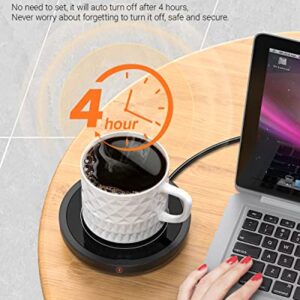 Coffee Mug Warmer, 36W Coffee Cup Warmer with 3 Temperature Settings (105℉-180℉) and 4 Hours Auto Shutt-Off Function for Office Home Desk Use,Electric Beverage Warmer for Keep Coffee Tea Milk Hot