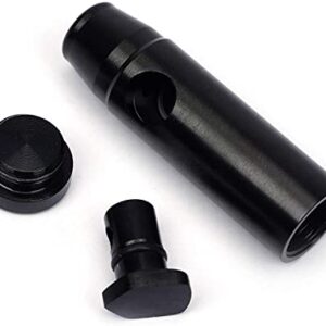 iSnuff Snuff Bullet Sniffer Snorter Dispenser (Metal) Black Amsterdam Style - Leak-Proof Storage Bottle Rocket Bullet