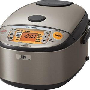 Zojirushi NP-HCC10XH Induction Heating System Rice Cooker and Warmer, 1 L, Stainless Dark Gray