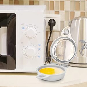 Chef Buddy Microwave Egg Maker, a Healthy Breakfast Cooking Utensil by Chef Buddy- Kitchen Essentials, Easy to Make- Holds Up to Two Eggs and Cooks in 45 Seconds , White
