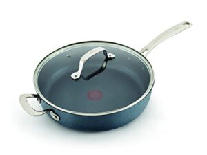t-fal platinum nonstick jumbo cooker with durable nonstick coating, 5 quart, gray