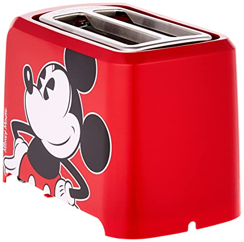 Disney DCM-21 Mickey Mouse 2 Slice Toaster, Red/Black, 1