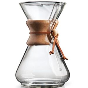 Chemex Classic Series, Pour-Over Glass Coffeemaker, 10 Cup - Exclusive Packaging