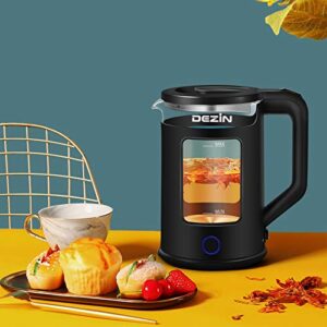 Dezin Electric Kettle with Keep Warm Function, BPA Free Window-Glass Double Wall Design Electric Tea Kettle, Bicolor LED, 1.5L Hot Water Kettle with Auto Shut-Off and Boil Dry Protection Tech