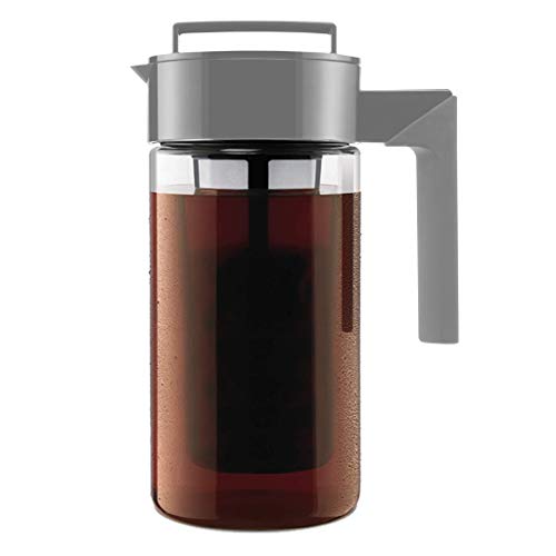 Takeya Patented Deluxe Cold Brew Coffee Maker, 1 qt, Stone