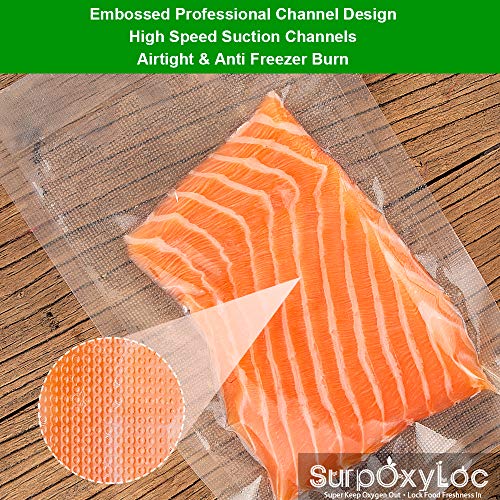 SurpOxyLoc 2 Pack 11x50 Vacuum Sealer Bags Rolls with BPA Free,Heavy Duty,Great for Sous Vide and Vac Seal storage