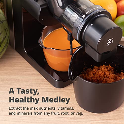 Greater Goods Slow Masticating Juicer - A Powerful, Low-Key, Easy to Clean Cold Press Juicer | A Juice Extractor for the Healthiest, Most Delicious Fruit and Vegetable Juices | Designed in St. Louis