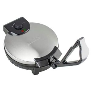 Brentwood TS-129 Stainless Steel Non-Stick Electric Tortilla Maker, 12-Inch