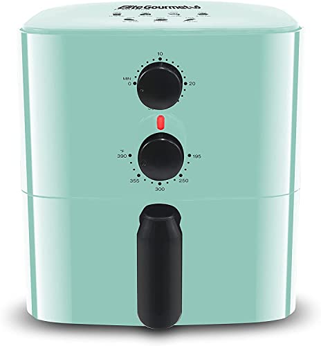 Elite Gourmet EAF-3218BL Personal 1.1Qt Compact Space Saving Electric Hot Air Fryer Oil-Less Healthy Cooker, Timer & Temperature Controls