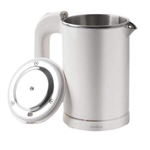 0.5l portable electric kettle, mini travel kettle, stainless steel water kettle – perfect for traveling cooking noodles, boiling water, eggs, coffee, tea(white 110v)