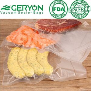 GERYON Vacuum Sealer Bags, Pre-Cut Food Sealer Bags Quart Size 8"x12" for Food Storage & Sous Vide Cooking, 50 Count