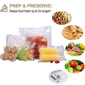 GERYON Vacuum Sealer Bags, Pre-Cut Food Sealer Bags Quart Size 8"x12" for Food Storage & Sous Vide Cooking, 50 Count