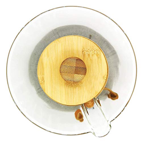 HEXNUB - Bamboo Lid Compatible with Chemex Coffee Makers, Fits All Chemex Cup Sizes, Keeps Coffee Hot or Cold, Fits Collar and Handle Carafes, Bodum 4, 8 and 12 Cup Pour Over Coffee Brewers