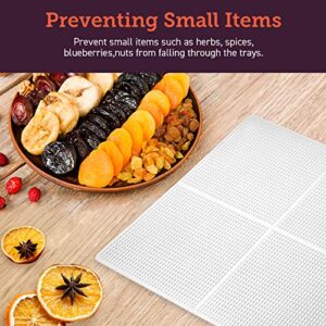 COSORI Food Dehydrator Machine Mesh Screens, BPA-Free Plastic Dryer Sheets for Fruit, Meat, Beef jerky, Herb, Vegetable, C267-2MS, 2Pack, White