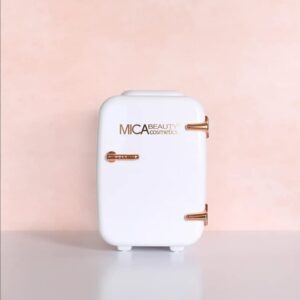mica beauty mini skincare refrigerator-thermo electric cooler and warmer perfect for a bedroom, dorm, office,desktop and travel 4 liter