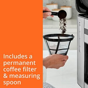 KRUPS Simply Brew Digital Drip Coffee Maker, 10 cups, Black & Stainless Steel