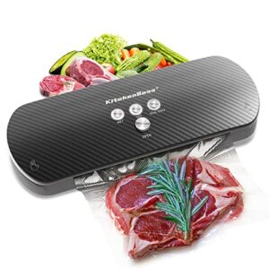 kitchenboss food vacuum sealer machine: vacuum sealing system for foods, automatic kitchen vac sealer machines, dry and moist food storage preservation