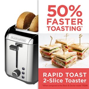 BLACK+DECKER TR3500SD Rapid Toast 2-Slice Toaster, Stainless Steel