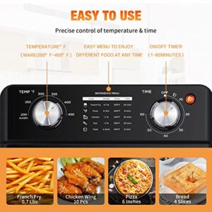 Geek Chef Air Fryer Toaster Oven, 10QT Toaster Ovens Countertop, 4 Slice Toaster, 6 Inch Pizza, Warm, Broil, Toast, Bake, Air Fry, Perfect for Countertop