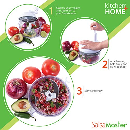 Salsa Master Salsa Maker, Food Chopper, Mixer and Blender - As Seen On TV Manual Food Processor