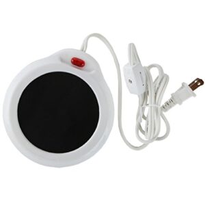 home-x mug warmer, desktop heated coffee & tea – candle & wax warmer (white)