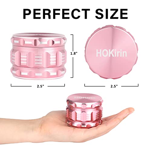 HOKirin 2.5" Pink Grinder Large Grinder for Spice