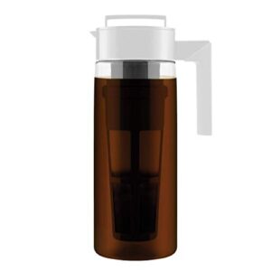 takeya patented deluxe cold brew coffee maker, two quart, white