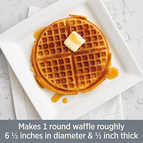 All-Clad Stainless Steel Classic Round Waffle Maker with 7 Browning Settings, 4-Section, Silver