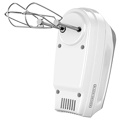 Black & Decker MX3000W 250-Watt Hand Mixer, White/Grey