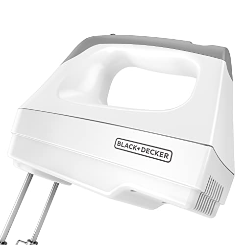 Black & Decker MX3000W 250-Watt Hand Mixer, White/Grey