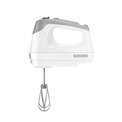 Black & Decker MX3000W 250-Watt Hand Mixer, White/Grey