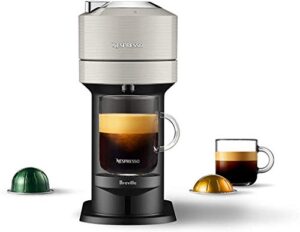 nespresso vertuo next coffee and espresso machine by breville, 18 fluid ounces,light grey
