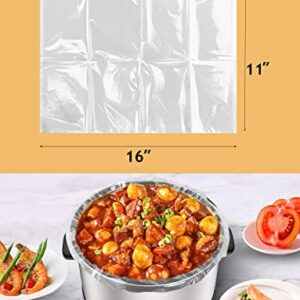 16 Counts Slow Cooker Liners Small Size( 11 x 16 Inch) Kitchen Disposable Cooking Bags Fits 1 to 3 Quarts Safe for Oval or Round Pot (16)