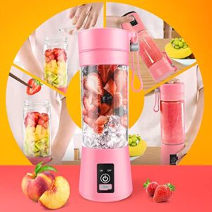 Portable Blender,Personal Blender for Shakes and Smoothies with Rechargeable USB Port,Fresh Juice Personal Size Blender with 380ml and 6 Blades