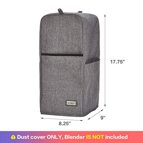 HOMEST Blender Dust Cover with Accessory Pocket Compatible with Ninja Foodi, Grey (Patent Pending)