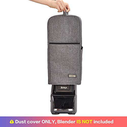 HOMEST Blender Dust Cover with Accessory Pocket Compatible with Ninja Foodi, Grey (Patent Pending)