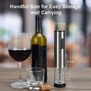 SENZER Electric Wine Opener Automatic Wine Bottle Opener Corkscrew Wine Opener with Foil Cutter Stainless Steel Resuable Wine Opener