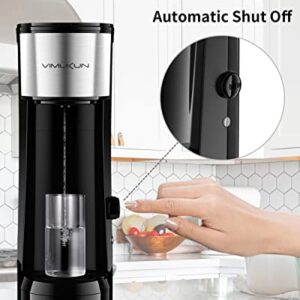 Vimukun Single Serve Coffee Maker Coffee Brewer Compatible with K-Cup Single Cup Capsule, Single Cup Coffee Makers Brewer with 6 to 14oz Reservoir, Tall Size KCM010A (Black)