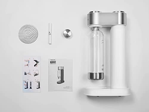 PHILIPS Sparkling Water Maker Soda Maker Soda Streaming Machine for Carbonating with 1L Carbonating Bottle, Seltzer Fizzy Water Maker, Compatible with Any Screw-in 60L CO2 Carbonator(NOT Included)